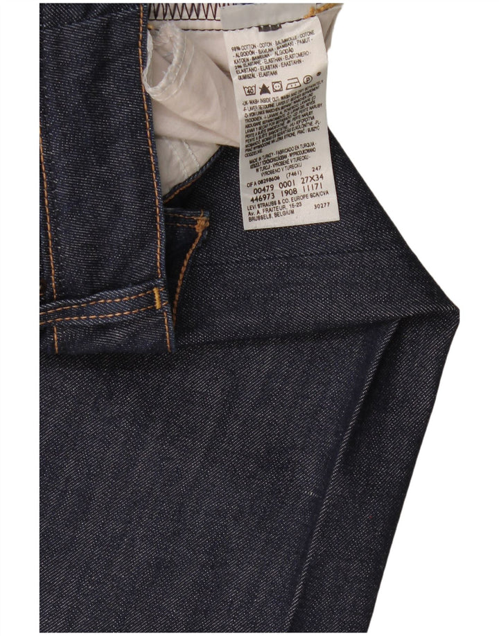 Levi's Womens 479 Booty Flared Jeans W27 L34 Navy Blue Cotton