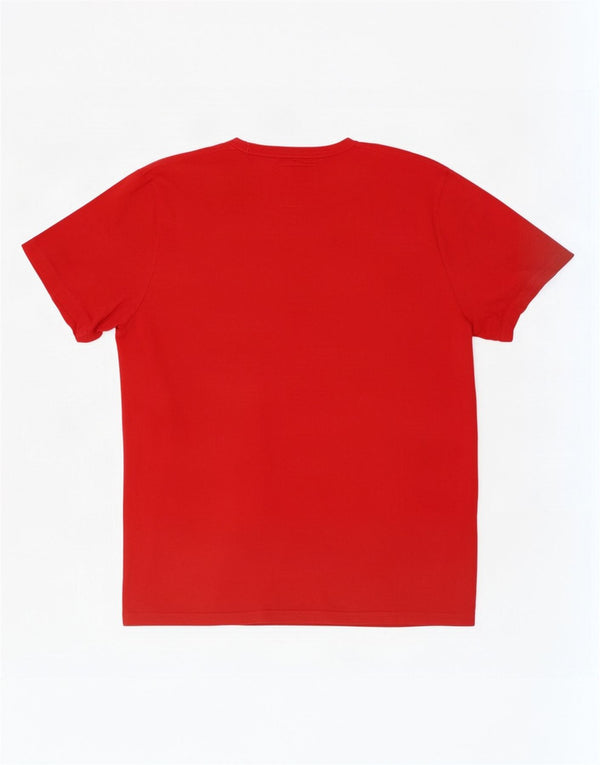 Hollister Herren Grafik-T-Shirt-Oberteil XL aus roter Baumwolle