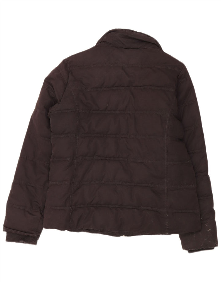 Weird Fish Damen Wattierte Jacke UK 12 Medium Schwarz Polyester