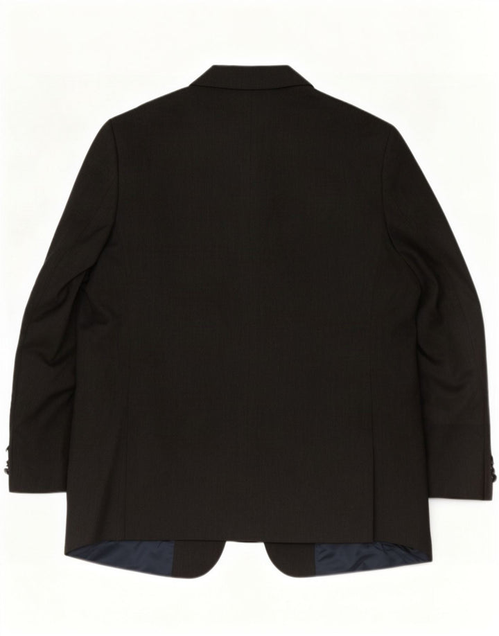 Jaqueta blazer masculina longa de 2 botões Marks & Spencer Reino Unido 46 XL cinza poliéster