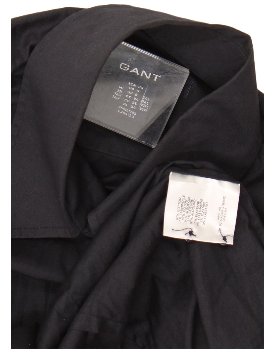 Gant Womens Shirt UK 8 Small  Navy Blue Cotton
