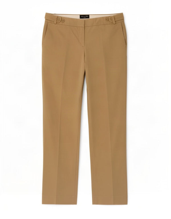 Massimo Dutti Γυναικείο ίσιο παντελόνι Chino EU 40 Medium W30 L30 Beige