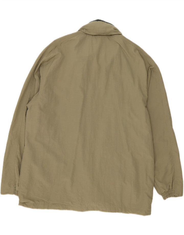 DIADORA Mens Hooded Rain Jacket UK 38 Medium Khaki Polyester Vintage Diadora and Second-Hand Diadora from Messina Hembry 