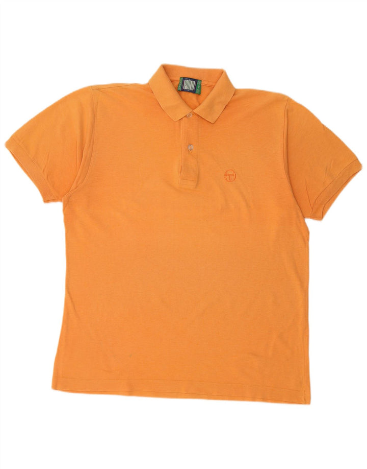SERGIO TACCHINI Mens Polo Shirt Large Orange