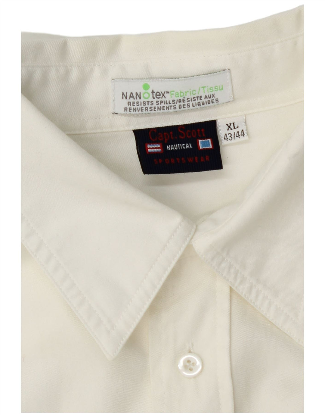 VINTAGE Mens Shirt Size 43/44 XL White Cotton