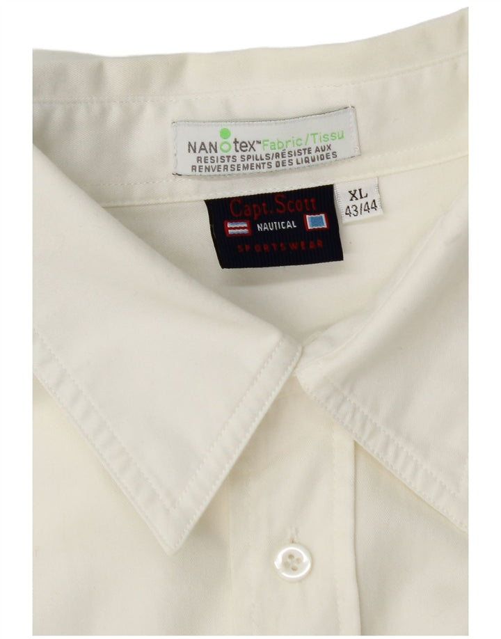 VINTAGE Mens Shirt Size 43/44 XL White Cotton