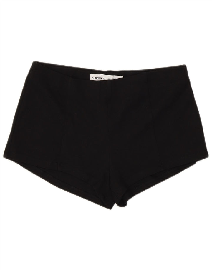 Bershka Womens Hot Pants Large W32 Black Viscose