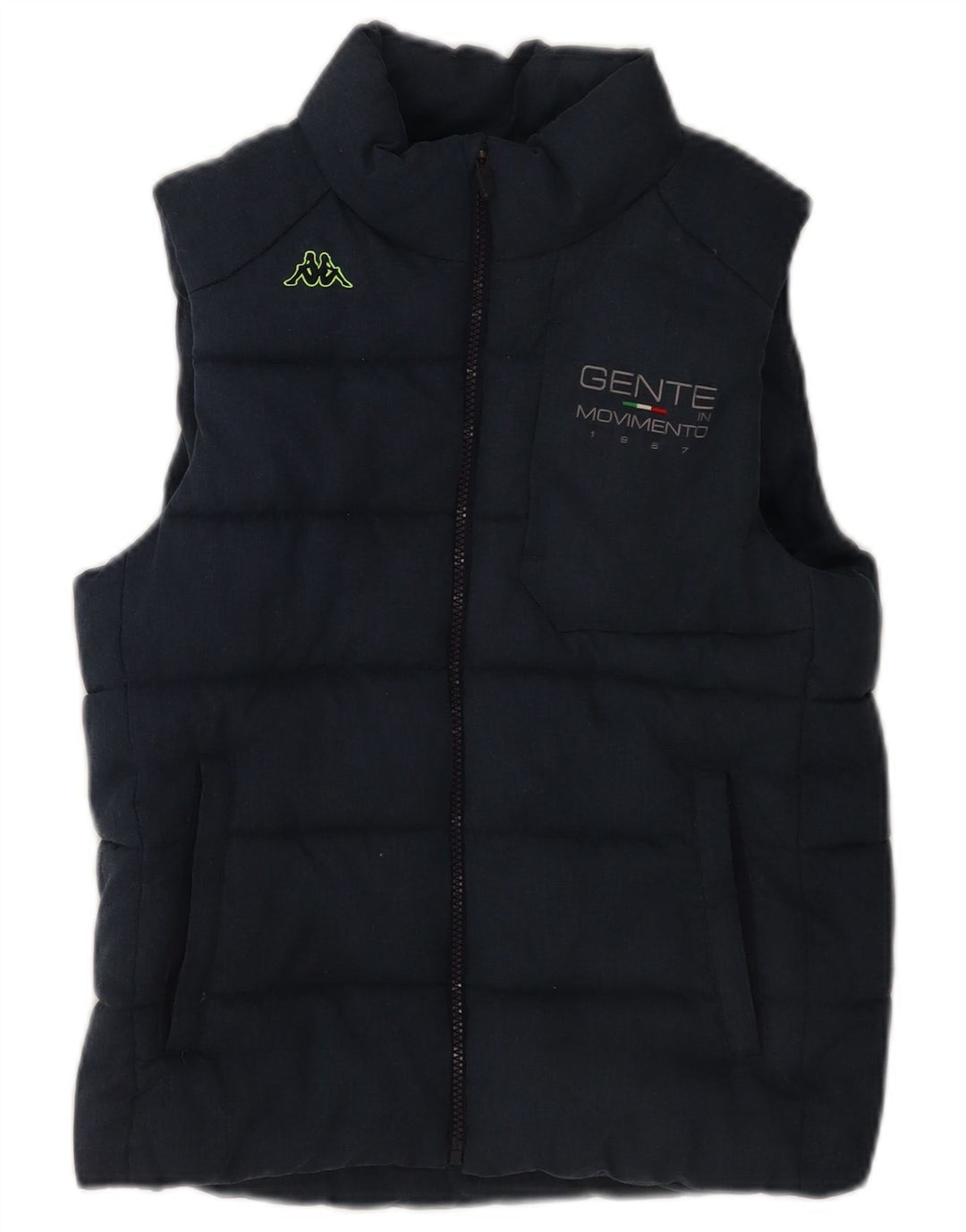 Kappa Womens Padded Gilet UK 12 Medium Navy Blue