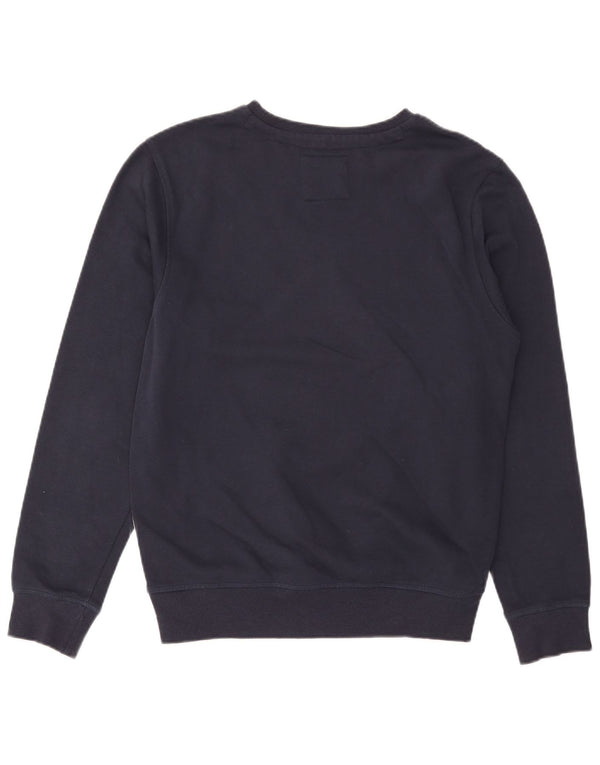 Datch Mens Graphic Sweatshirt Jumper Large Navy Blue Cotton