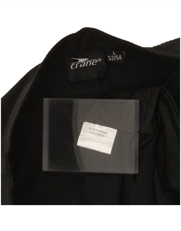 Crane Mens Cropped Trousers IT 52/54 Large W34 L22 Black Polyester
