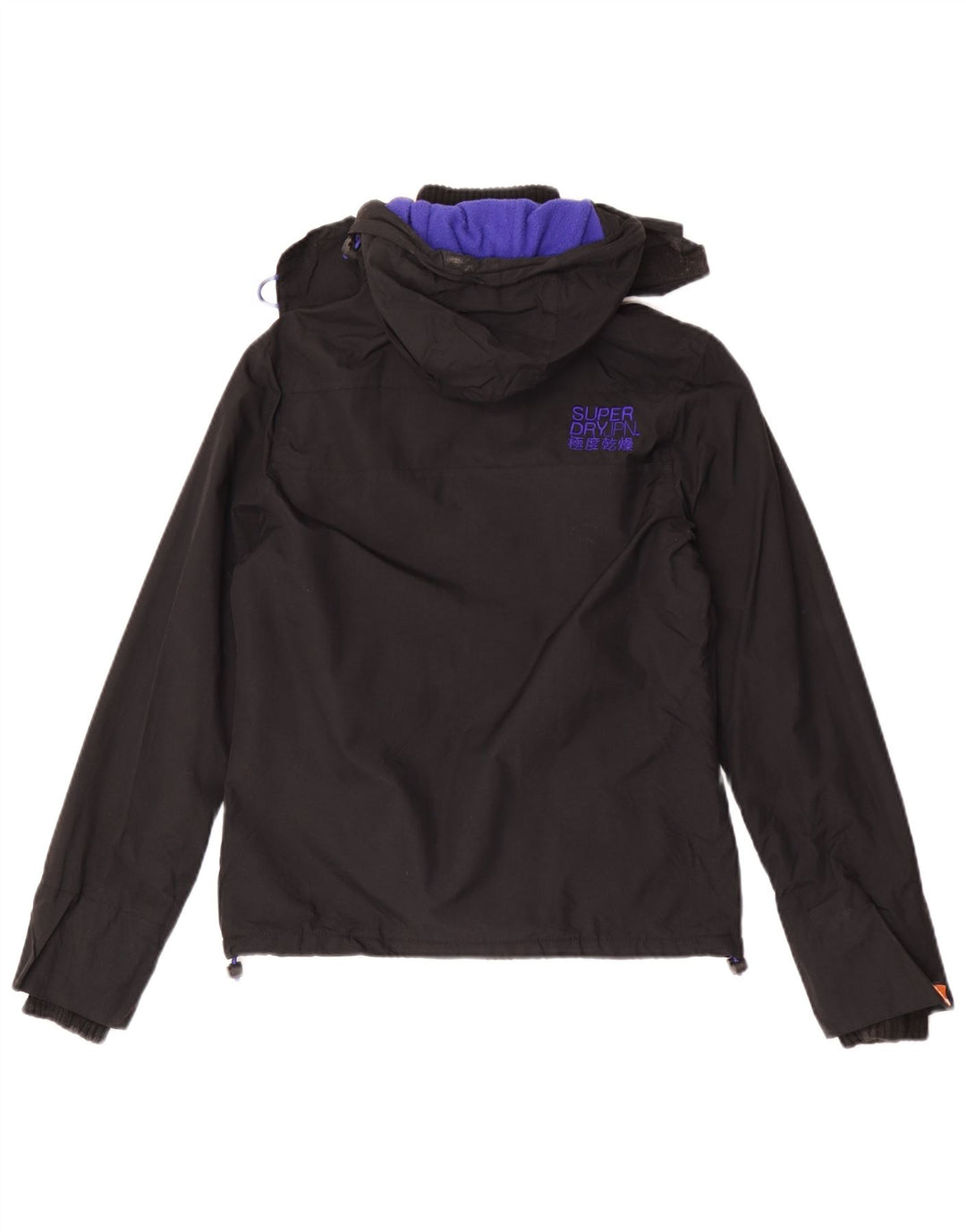 Superdry Womens Graphic Windbreaker Jacket UK 10 Small Black