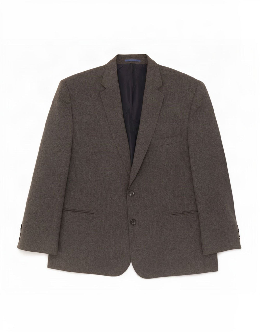 Jaqueta blazer masculina de 2 botões Marks & Spencer Reino Unido 48 2XL cinza poliéster