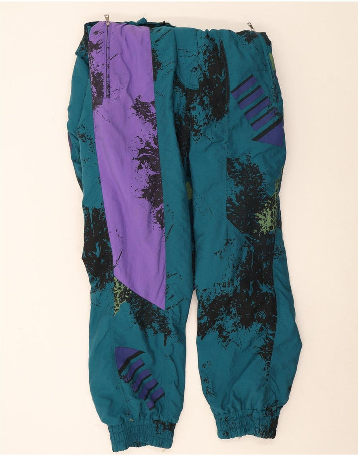 Vintage Ski Jumpsuit til mænd IT 50 Medium Blue Tie Dye Polyamid