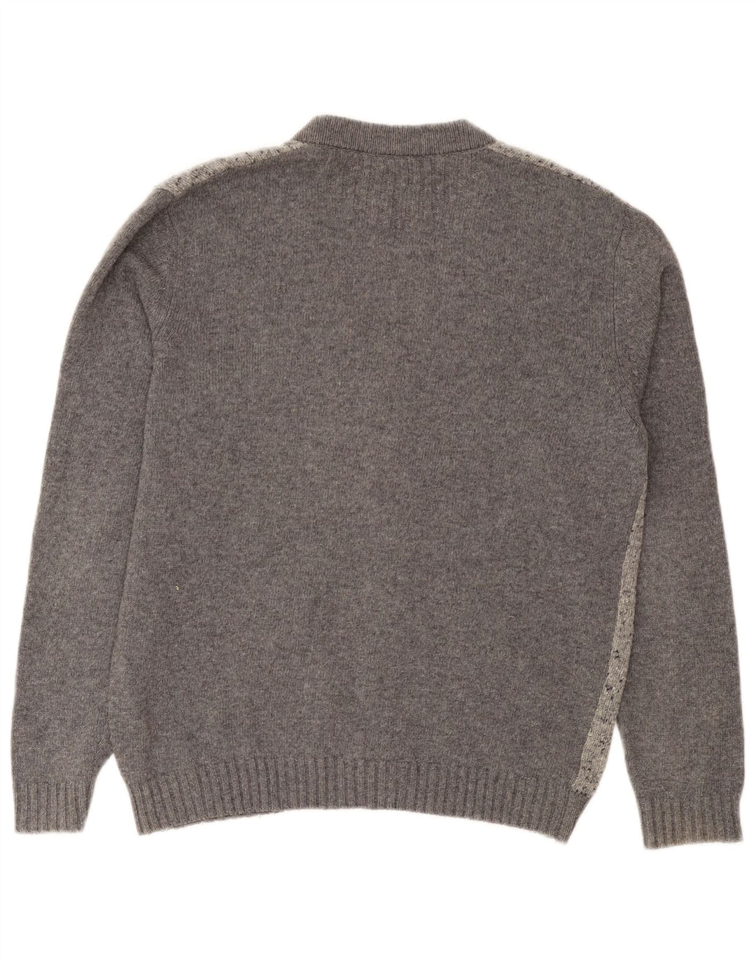 Il Granchio Mens Cardigan Sweater IT 50 Medium Grey Flecked Wool