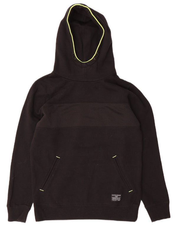 Jack & Jones Mens Hoodie Jumper Small Black Cotton