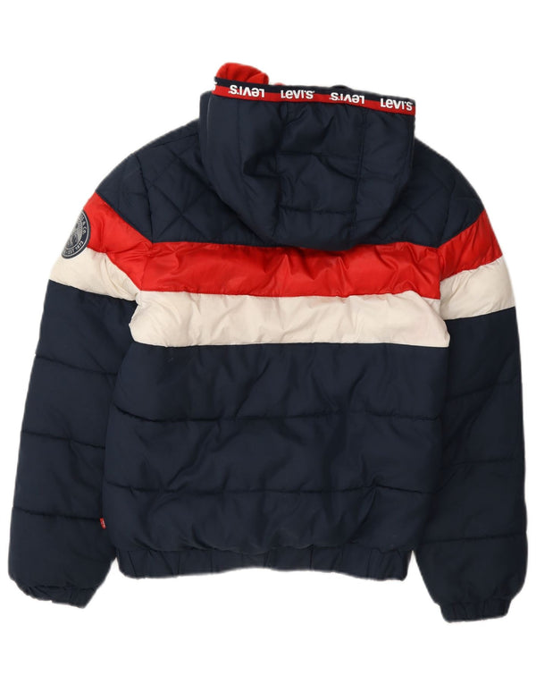 Giacca imbottita con cappuccio grafica Levi's per ragazzi 11-12 anni Colorblock blu navy