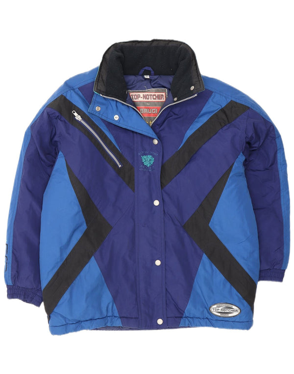 Brugi Veste de ski surdimensionnée pour femme EU 42 Large Bleu Colourblock Sports