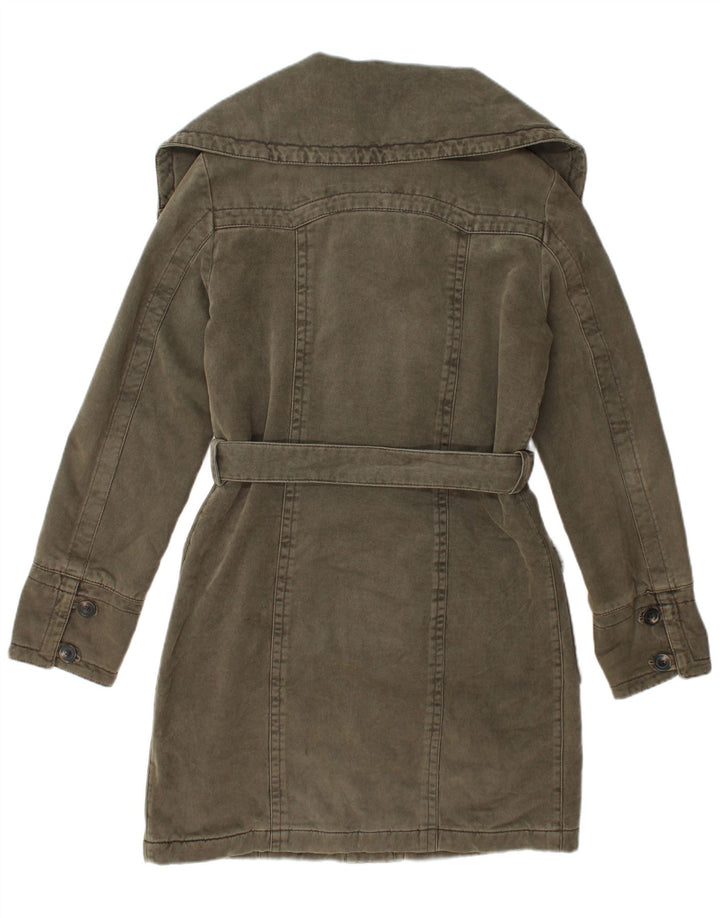 Marlboro Classics Womens Windbreaker Coat UK 12 Medium Green Cotton