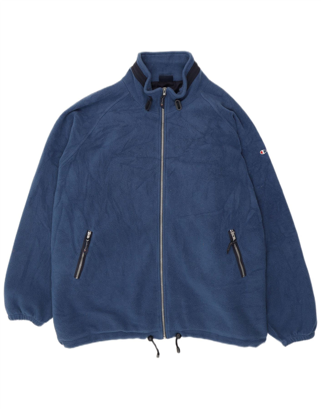 Champion Mens Fleece Jacket UK 44 2XL Blue Polyester