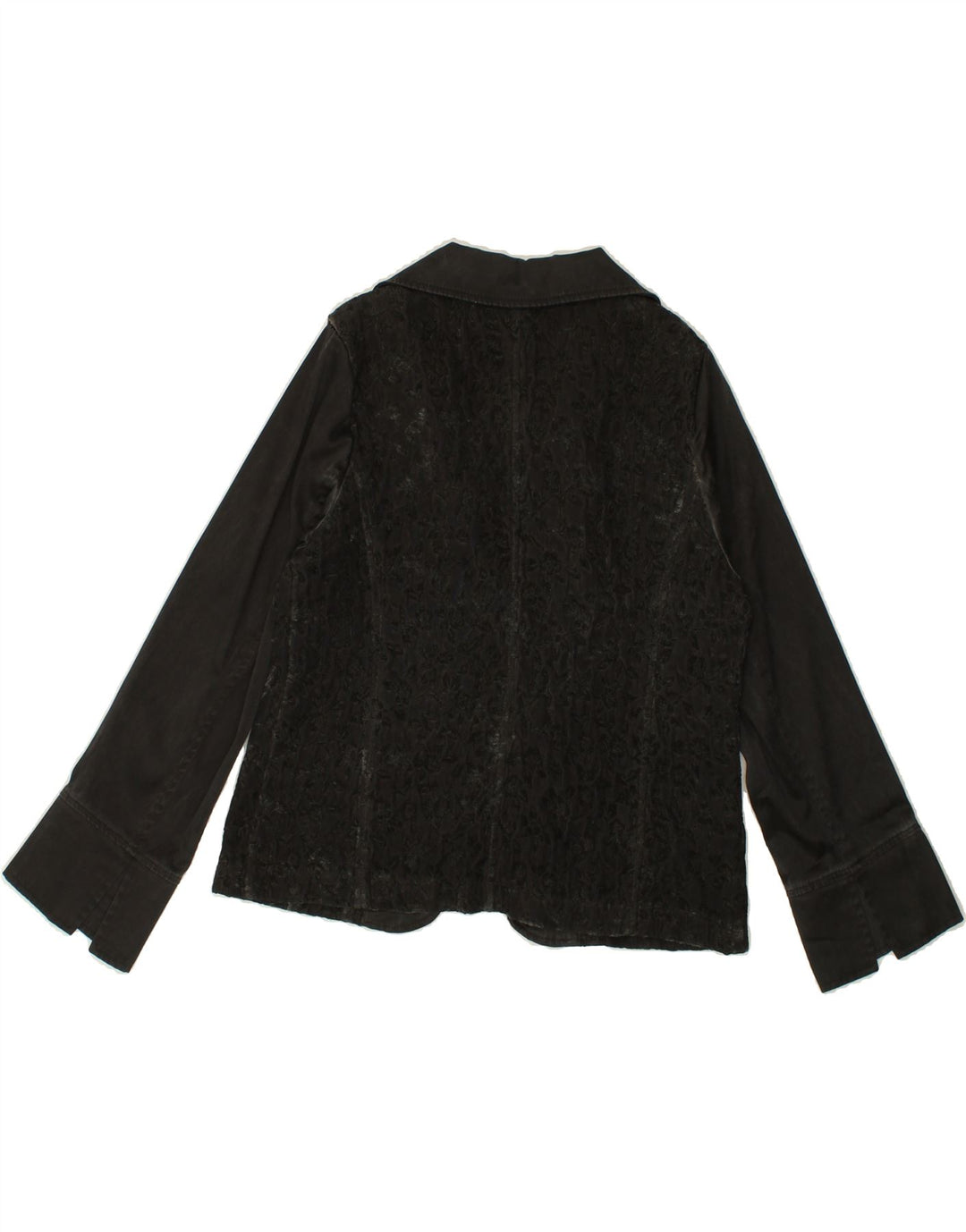 SCHIFFHAUER MUNICH Womens 1 Button Blazer Jacket UK 14 Medium Black Floral Vintage SCHIFFHAUER MUNICH and Second-Hand SCHIFFHAUER MUNICH from Messina Hembry 