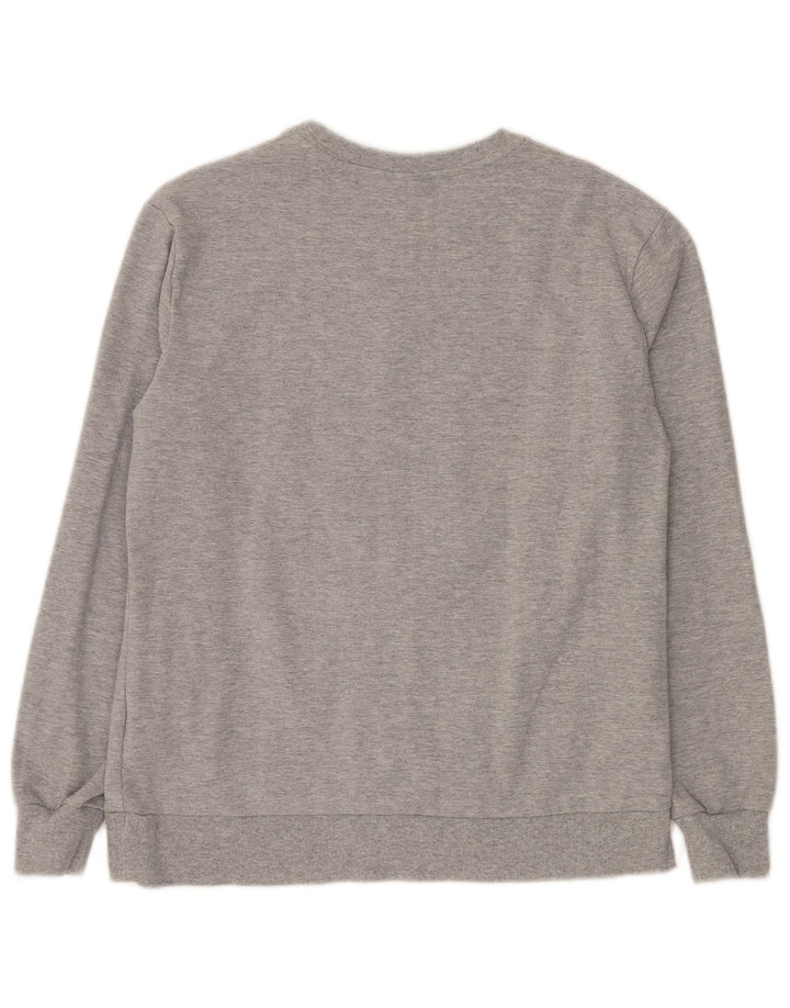 ELLESSE Mens Graphic Sweatshirt Jumper Medium Grey Cotton