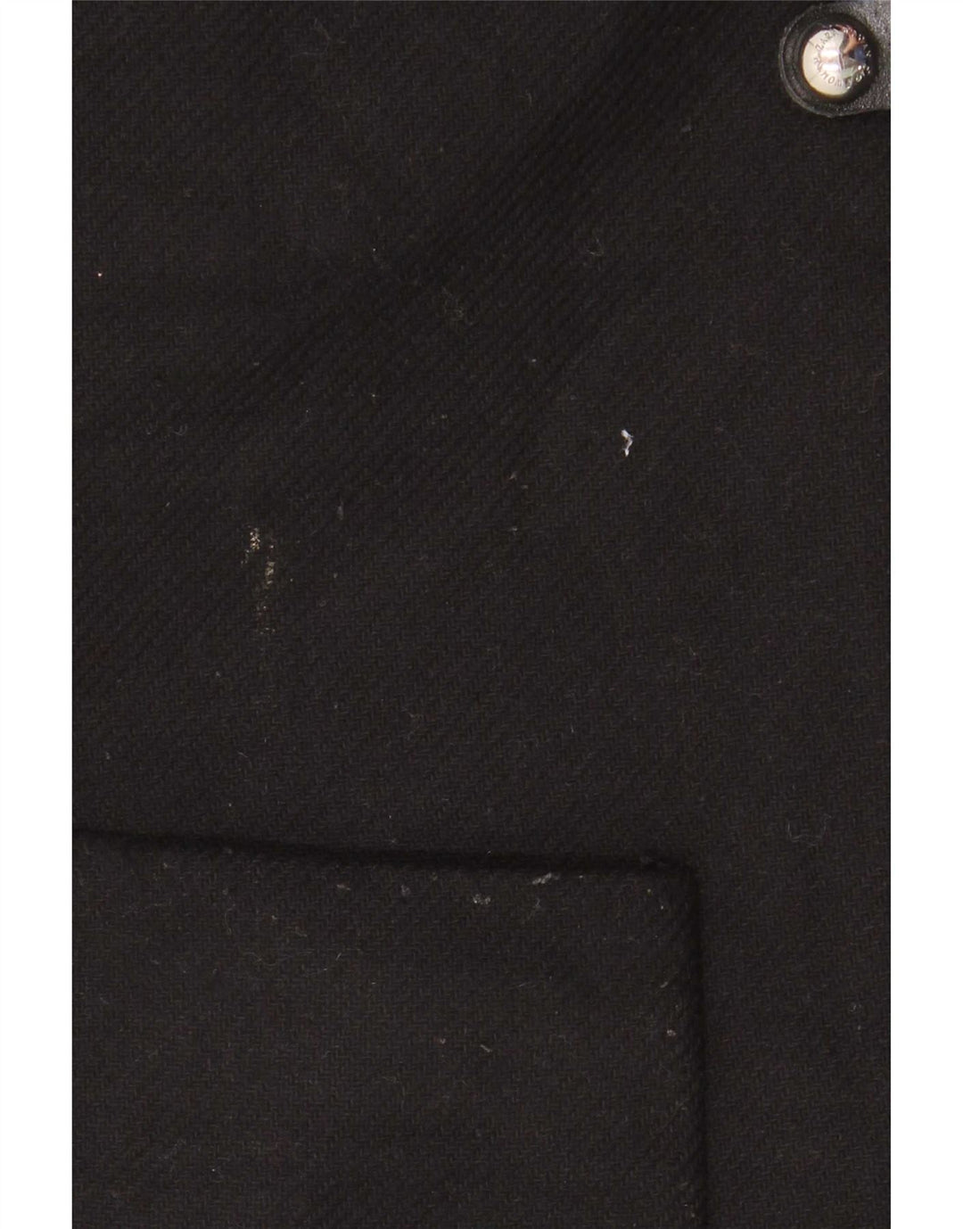 Zara Manteau surdimensionné à capuche pour femme UK 10 Petite laine noire