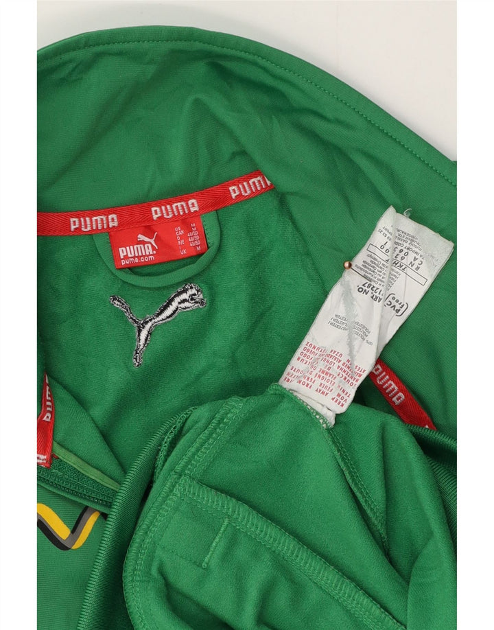 Giacca da ginnastica grafica da uomo PUMA in poliestere verde medio