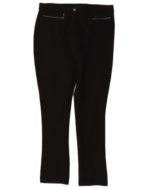 Marks & Spencer Womens Skinny Casual Trousers UK 12 Medium W32 L29 Black