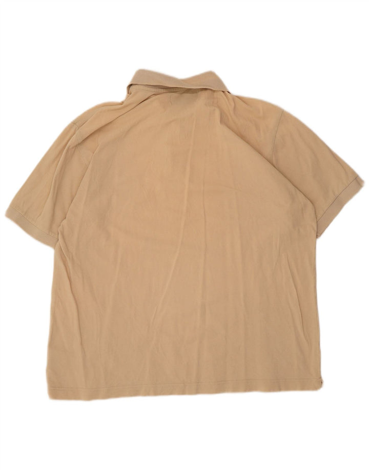 Kappa Mens Polo Shirt Large Beige Cotton