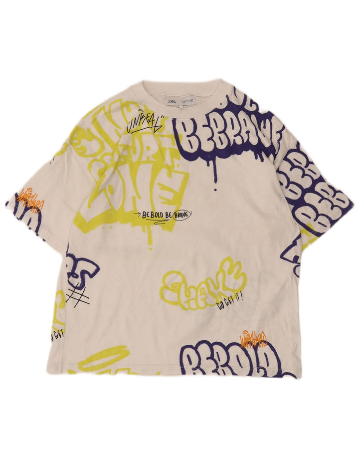ZARA Boys Graphic T-Shirt Top 13-14 Years White