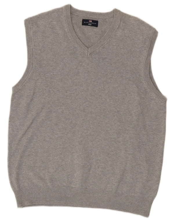 Marks & Spencer Débardeur Blue Harbor Vest Homme Gris Moyen Coton
