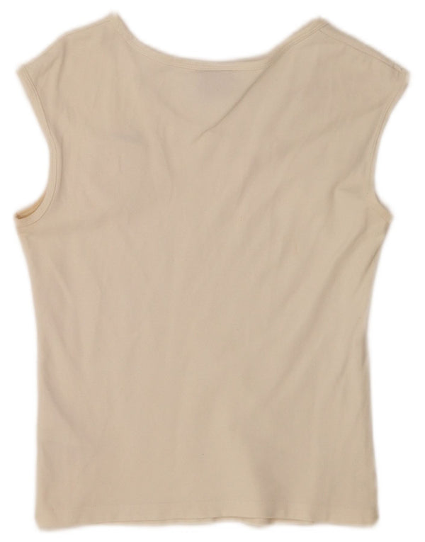 Nike Womens Italia Crop Vest Top UK 8 Small Blanc Coton
