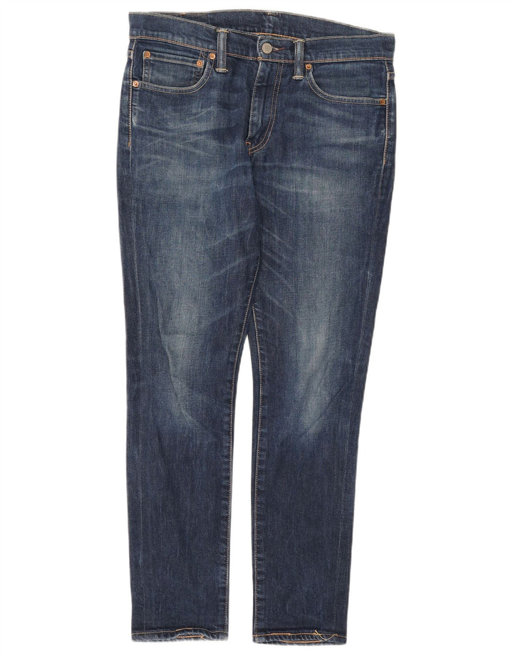 LEVI'S Mens Slim Jeans W32 L30 Navy Blue Cotton