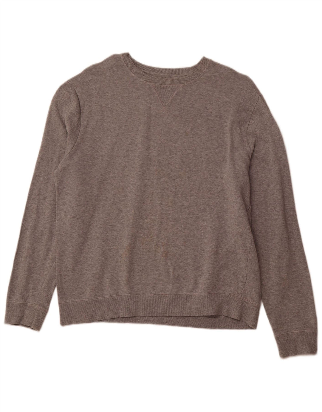 COS Herren-Sweatshirt-Pullover, große graue Baumwolle