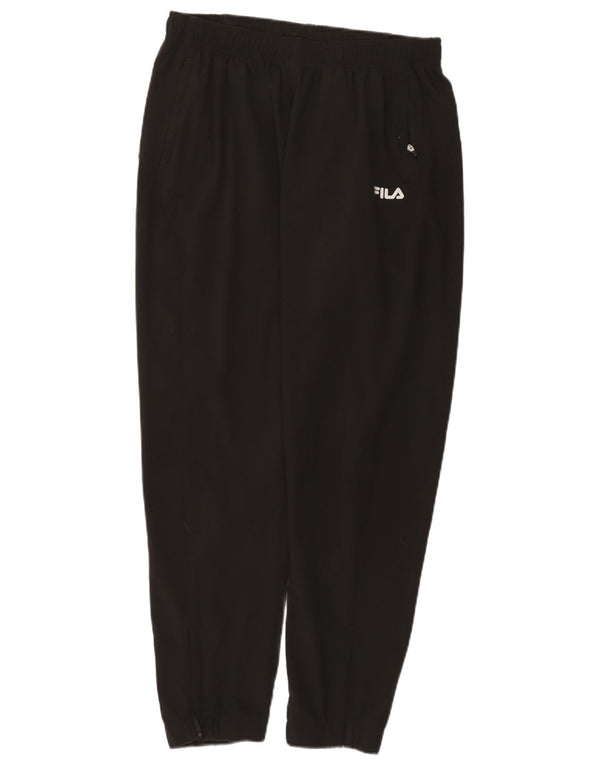 Fila Womens Tracksuit Trousers Joggers UK 16 Large Black Polyester