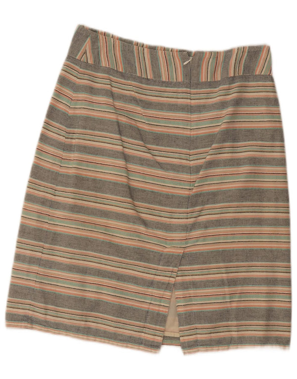Fat Face Kvinder Pencil Skirt UK 10 Small W30 Flerfarvet stribet bomuld