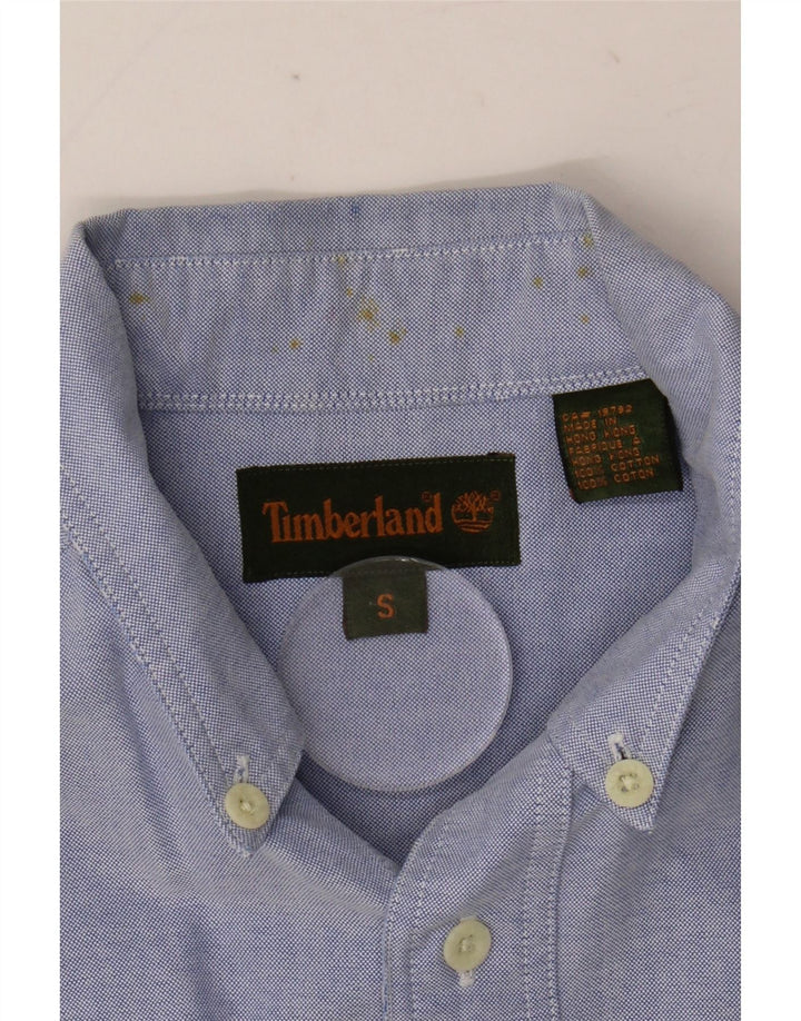 Timberland Mens Loose Fit Shirt Small Blue Cotton