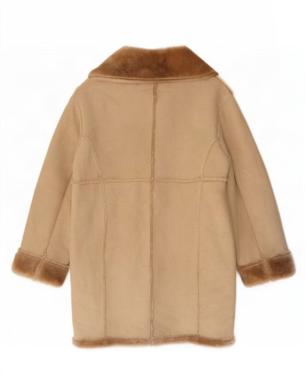 Casamia Dame Oversized Sherpa Overfrakke UK 10 Small Beige Polyester