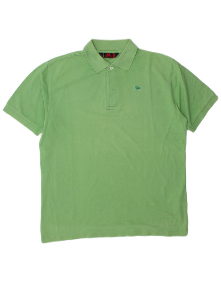Kappa Mens Polo Shirt Medium Green Cotton