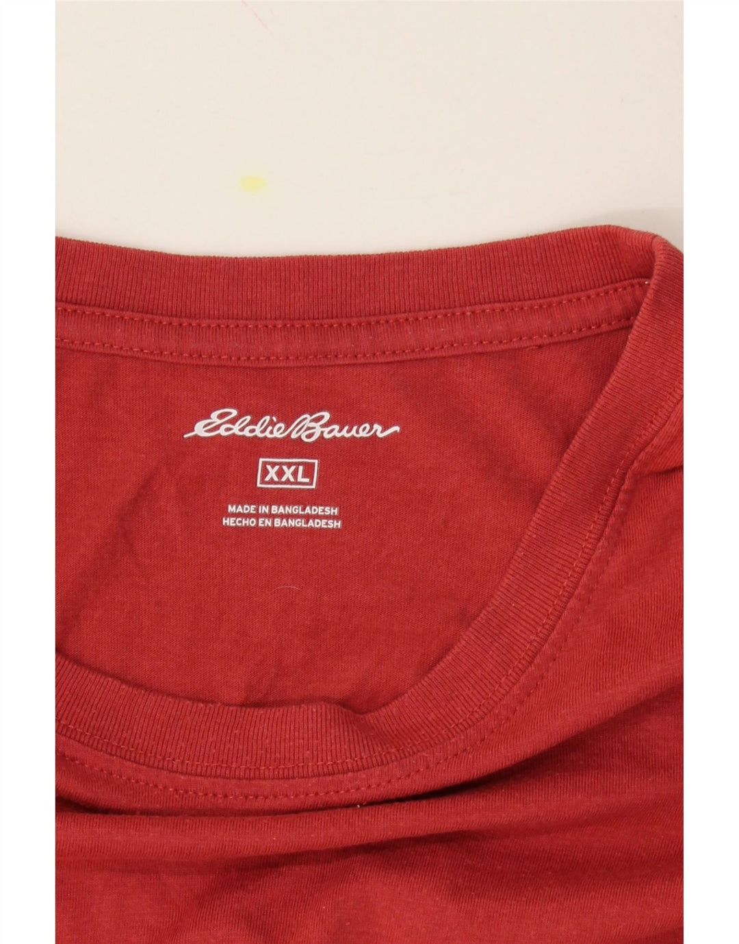 EDDIE BAUER Mens T-Shirt Top 2XL Red Cotton Vintage Eddie Bauer and Second-Hand Eddie Bauer from Messina Hembry 