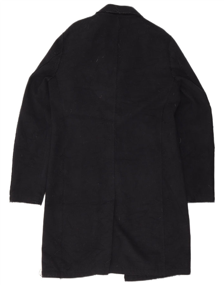 Daniele Alessandrini Mens Overcoat UK 36 Small Navy Blue