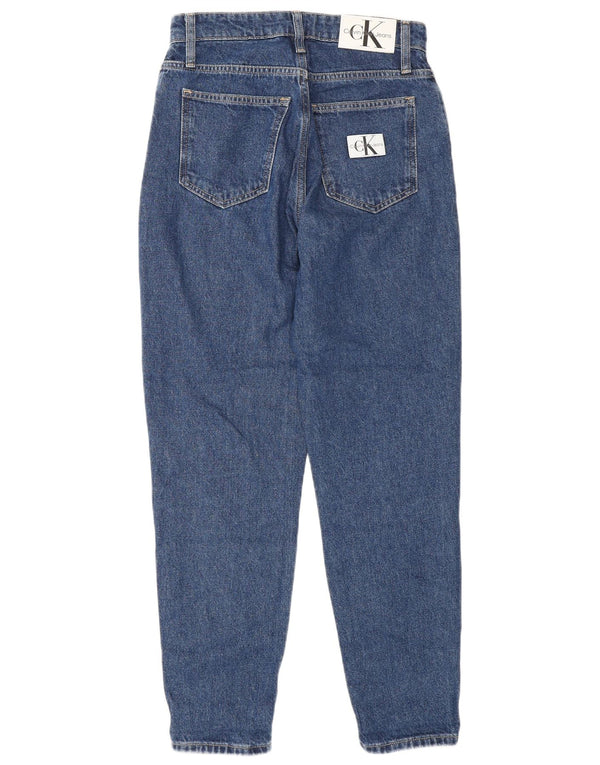 Calvin Klein Damen Mom High Waist Tapered Jeans W26 L28 Blaue Baumwolle