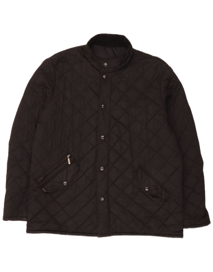 Jaqueta acolchoada masculina Barbour UK 42 XL poliéster preto