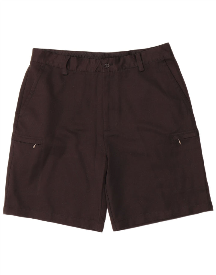 Pantaloncini cargo da uomo Izod W36 grandi in poliestere nero