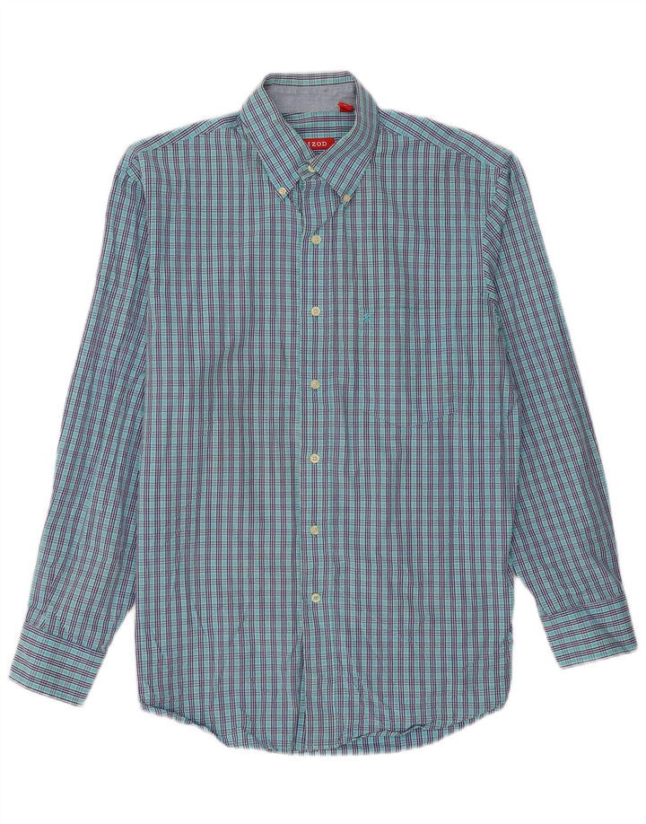 IZOD Herrenhemd Mittelblau kariert