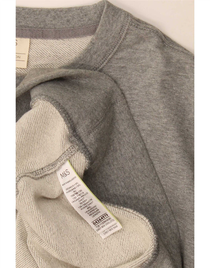 Marks & Spencer Mens Sweatshirt Jumper 3XL Grey Cotton