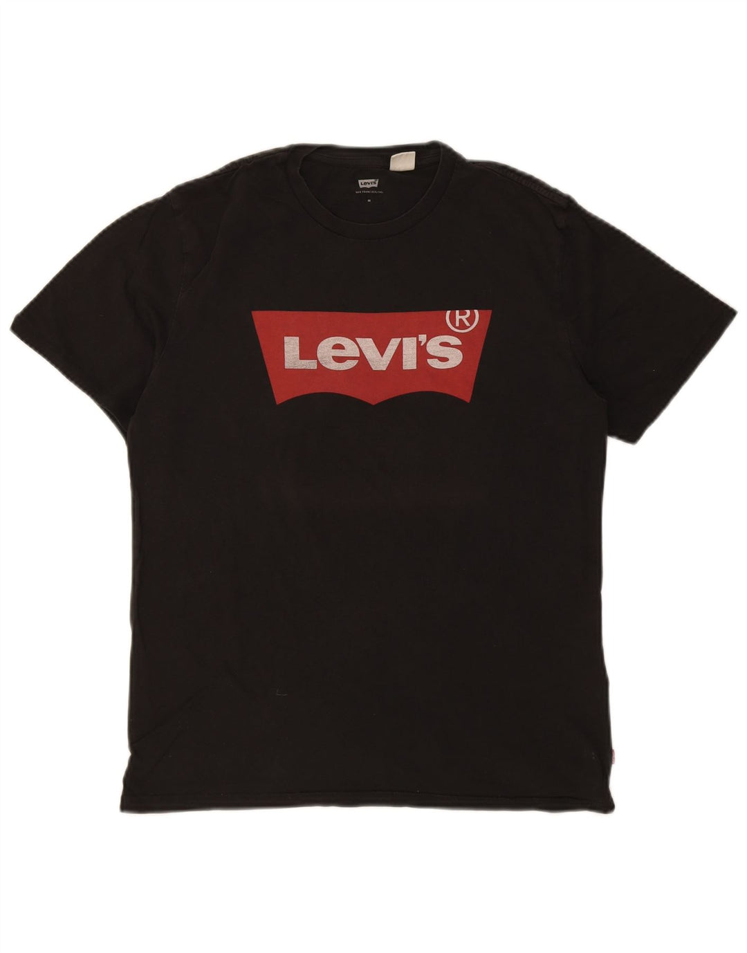 LEVI'S Mens Graphic T-Shirt Top Medium Black Cotton