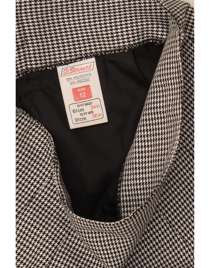 ST. BERNARD Womens Pencil Skirt UK 12 Medium W27 Black Houndstooth