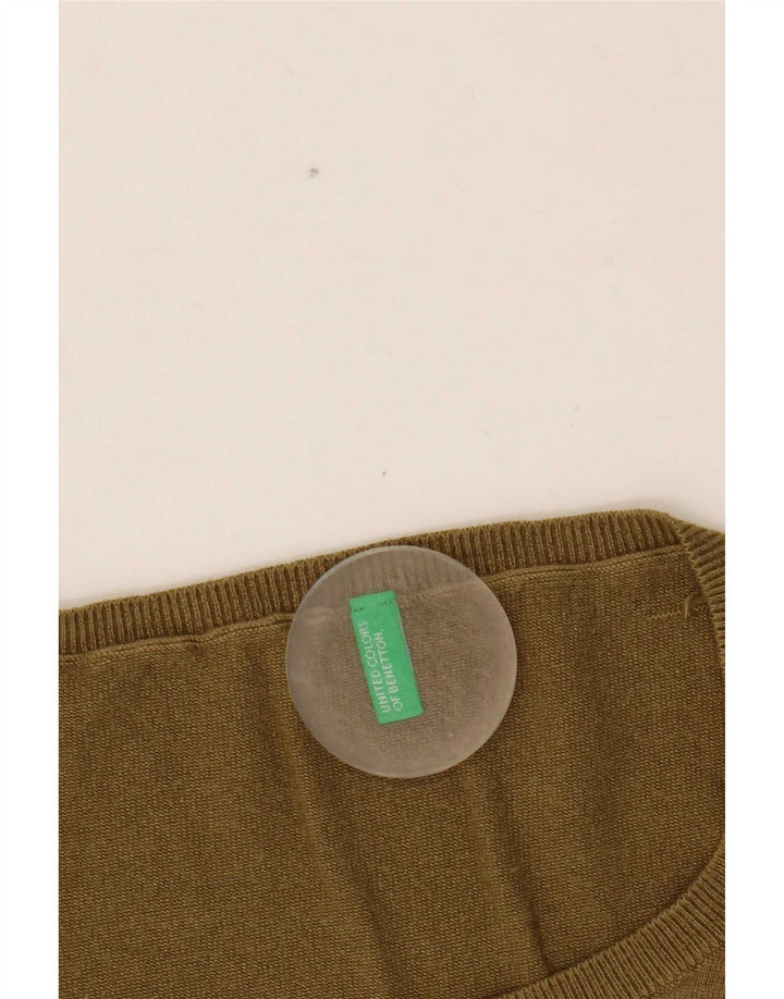 Benetton Womens Blouse Top UK 20 2XL Khaki