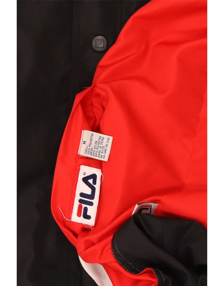 Fila Mens Graphic Reversível Tracksuit Top Jacket Medium Red Colourblock